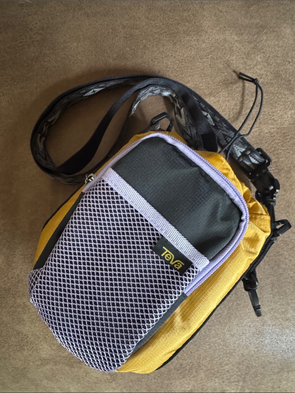 Teva Yellow lavender Small adjustable Crossbody Belt Bag